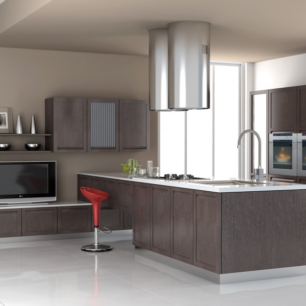 Delight in a sleek kitchen space