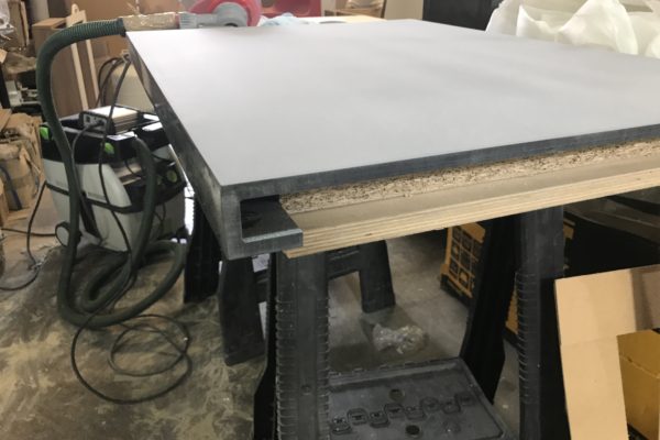 Getacore Vento Kitchen worktop fabrication overlap